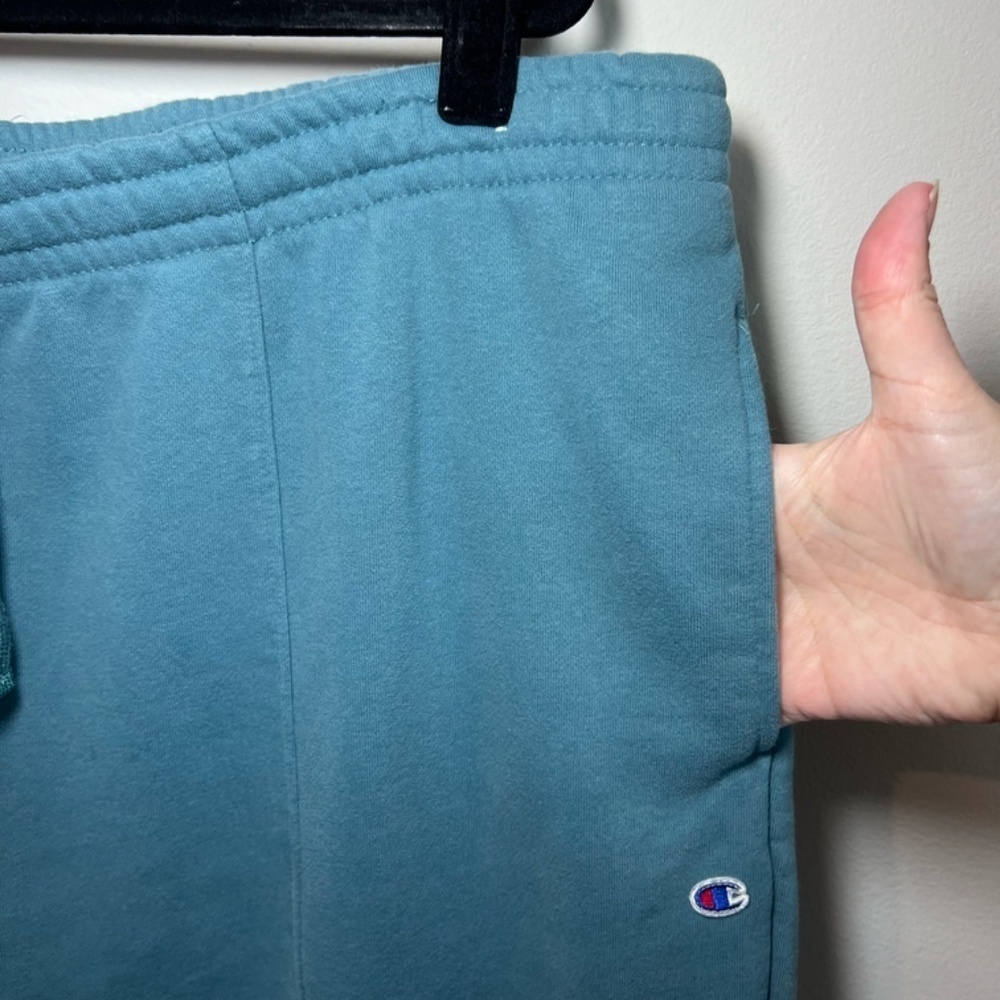 Champion Pintuck Brushed Fleece Jogger Sweatpants Aqua Tonic Lounge Women's XXL - Picture 7 of 12